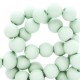 Acrylic beads 6mm round Matt Paled turquoise green